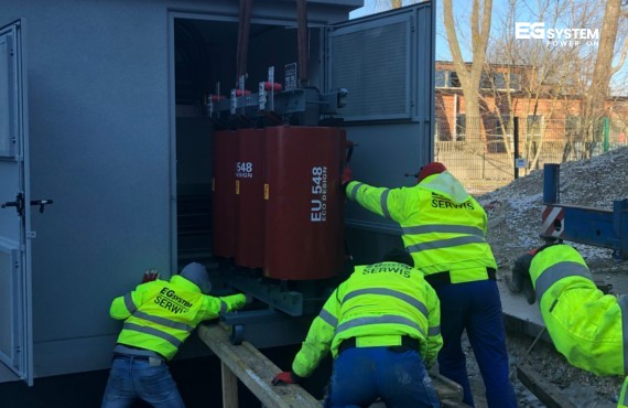 Transformatory suche żywiczne w stacjach transformatorowych kontenerowych zewnętrznych - EG System