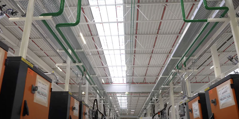 zasilanie hali produkcyjnej